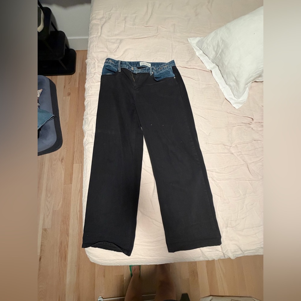 Frankie Shop Black / Denim Contrast Jeans